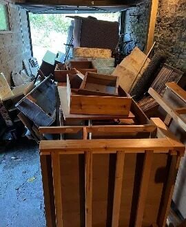 Before photo of a cluttered property needing professional house clearances in Exton